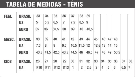 Viagens Vamos Nessa Convers O De Medidas De Roupas E Cal Ados Brasil