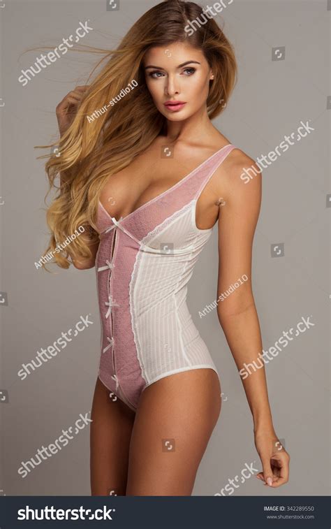 Sexy Blond Woman Wear Pastel Lingerie Stock Photo Shutterstock