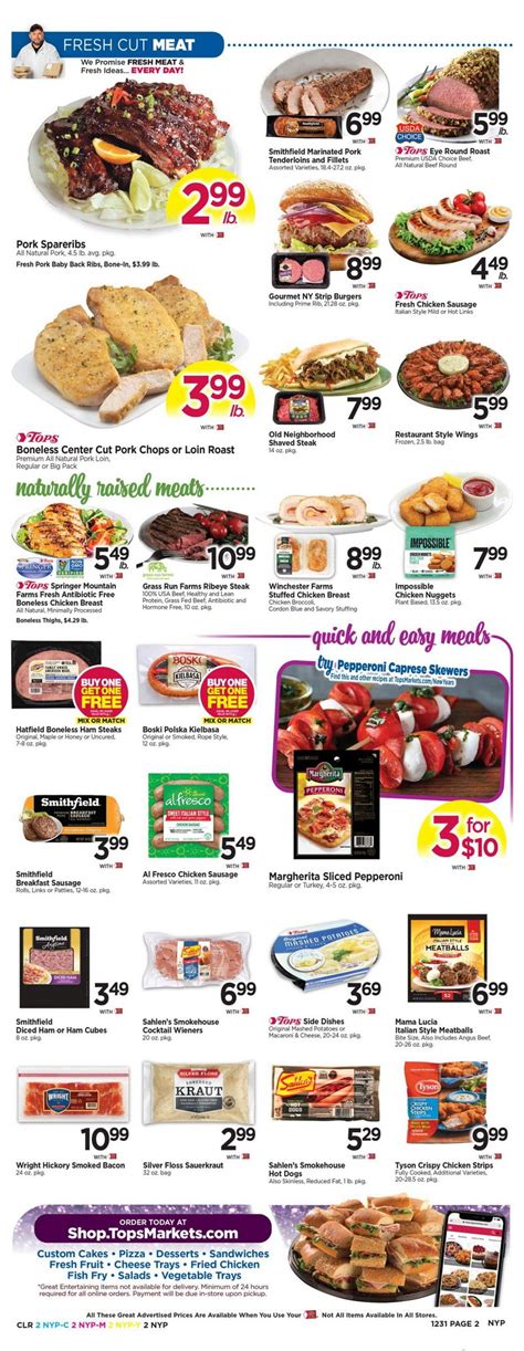 Tops Weekly Ad Ad Dec 25 – Dec 31, 2022