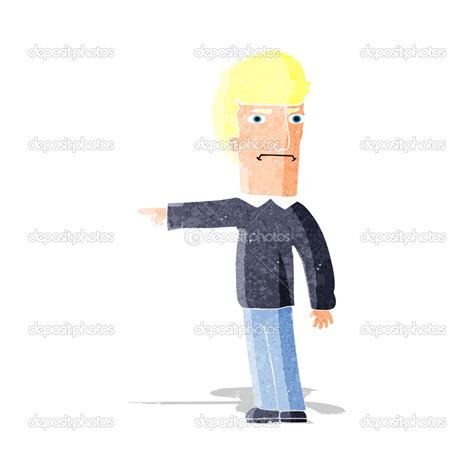 Cartoon Man Pointing Stock Vector By Lineartestpilot