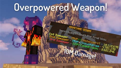 The Strongest Weapon For The Arachne Boss Hypixel Skyblock Youtube