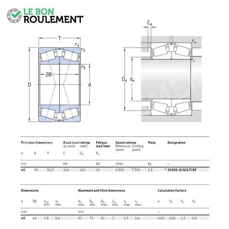 Roulement Rouleaux Coniques J Q Cl C Df Skf Le Bon Roulement