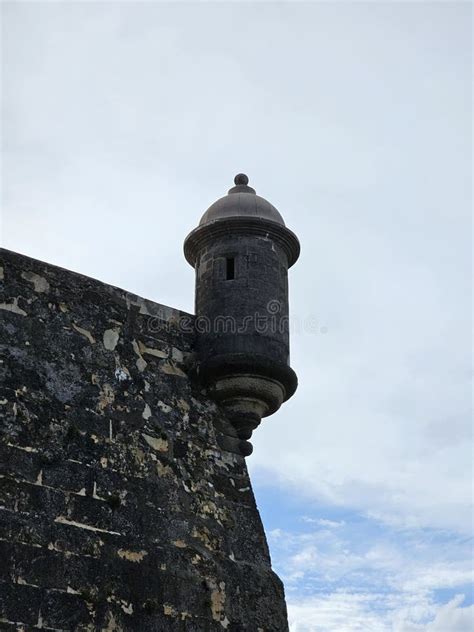 Wall Tower Of Fort Castillo San Cristóbal In Old San Juan Near Atlantic