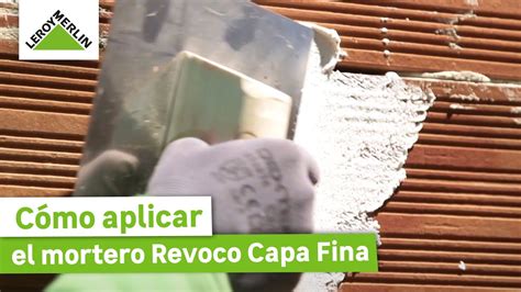 Cómo aplicar mortero revoco capa fina LEROY MERLIN YouTube