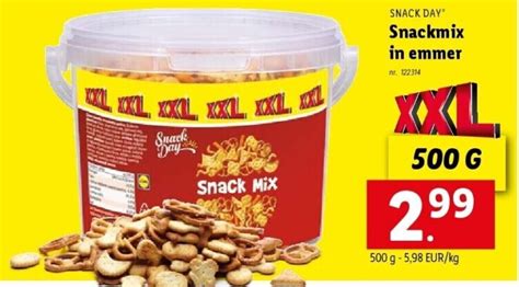 Snack Day Snackmix In Emmer G Promotie Bij Lidl