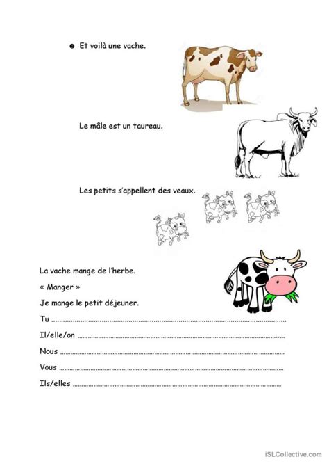 Les Animaux Et Leurs Petits Fran Ais Fle Fiches Pedagogiques Pdf Doc