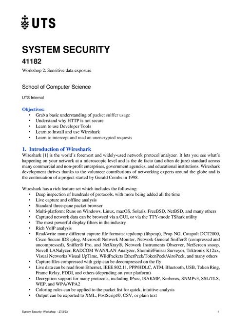 Workshop Sensitive Data Exposure System Security