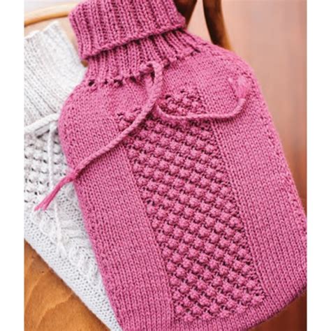 Blackberry Stitch Hot Water Bottle Cover Vogue Knitting