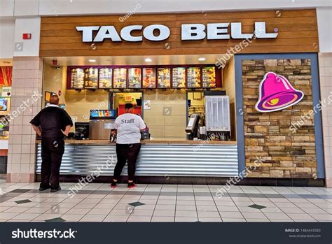 Taco Bell Menu Ordering Counter Food Court Shopping Mall Saugus