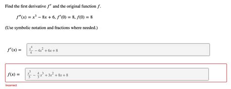 Answered Find The First Derivative F And The… Bartleby