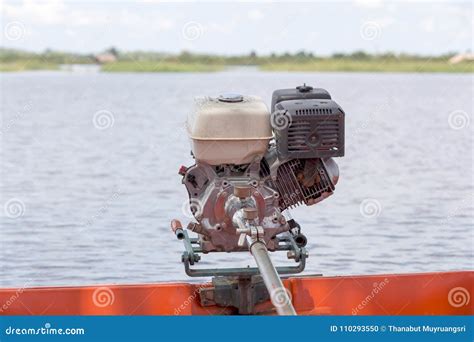 Boat Engine Installation in PVC Boat Stock Photo - Image of nature ...