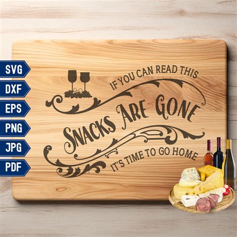 Charcuterie Board Svg File Snacks Tray Funny Sarcastic Kitchen Saying