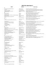 Study Guide On LSB BL Index For Exam 2 Course Hero