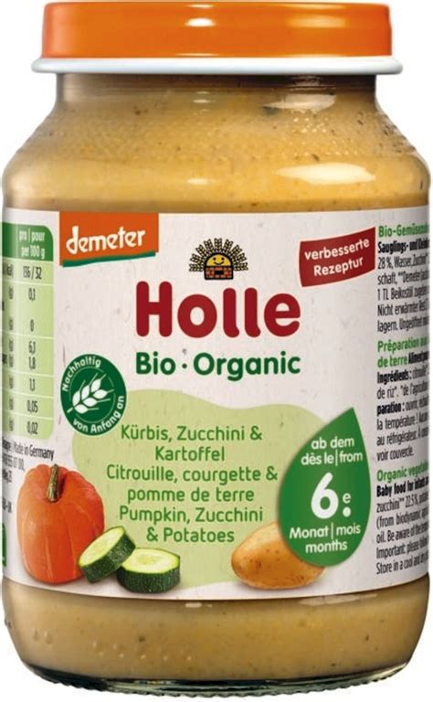 Holle Petit Pot Bio Demeter Pommes De Terre Citrouille Courgette