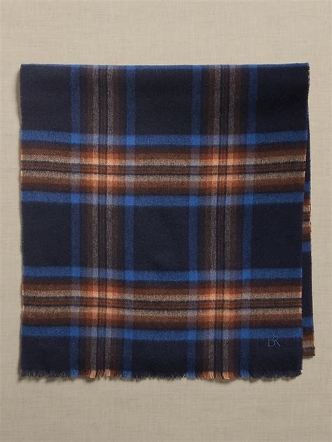 Plaid Wool Scarf Banana Republic