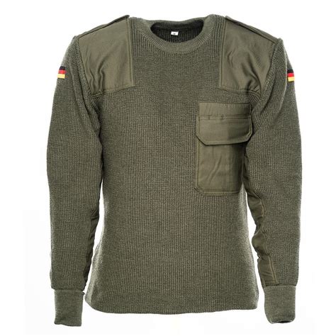 Original Bundeswehr Pullover Neu Steingrau Oliv Brown Grey