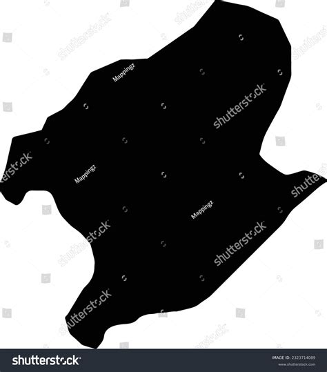 Silhouette Map Karuzi Burundi Transparent Background Stock Vector