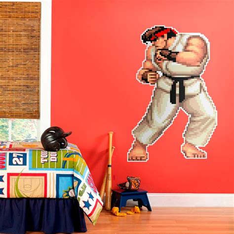 Wall Sticker Street Fighter Ryu Pixel Art MuralDecal