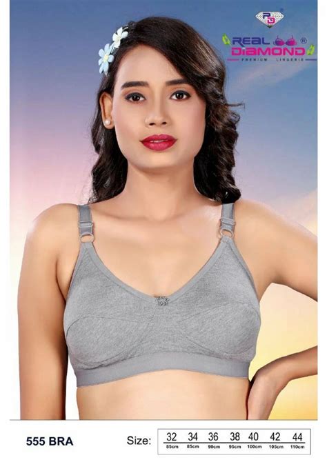 Non Padded Cotton Hosiery Grey Regular Cup Bra Plain At Rs 1365piece