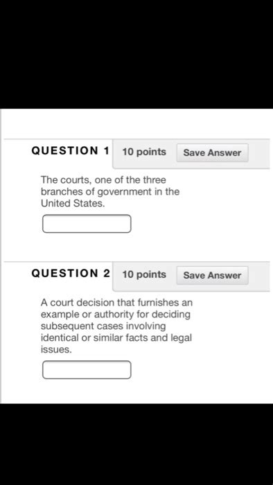 Solved QUESTION 1 10 Points Save Answer The Courts One Of Chegg