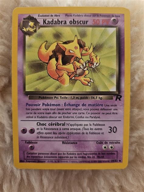 Carte Pokémon Kadabra Obscur 39 82 Team Rocket Acheter sur Ricardo