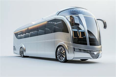 Futuristic Electric Bus Concept Stock Image - Image of environmental ...