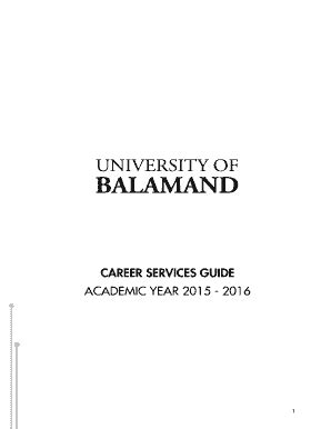 Fillable Online Balamand Edu ACADEMIC YEAR 2015 2016 University Of