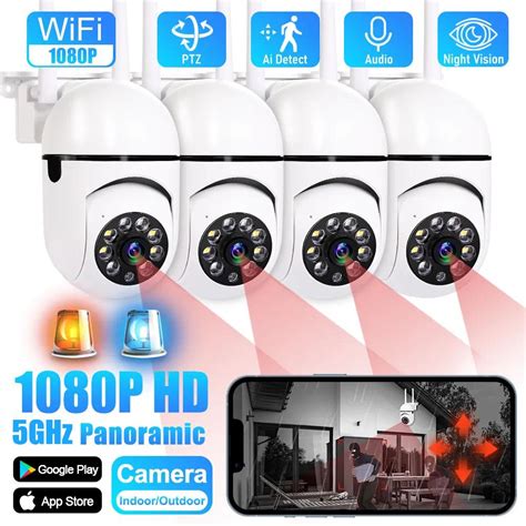 Satın alın 200W 5Ghz 2 4Ghz Wifi IP Camera HD 1080P IR Full Color Night