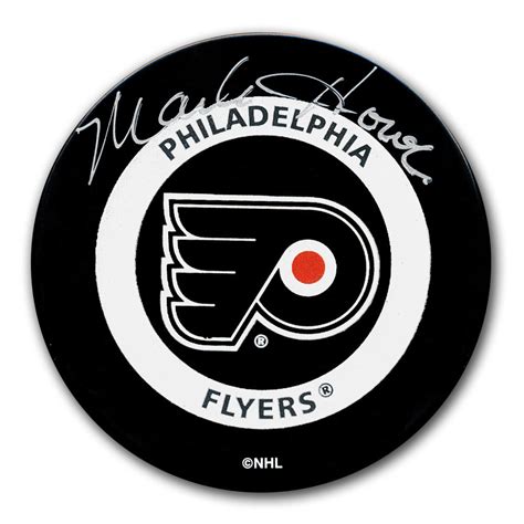 Mark Howe Philadelphia Flyers Autographed Official Game Puck Nhl Auctions