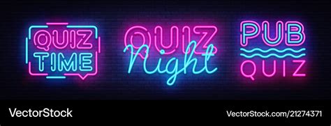 Quiz night collection announcement poster Vector Image