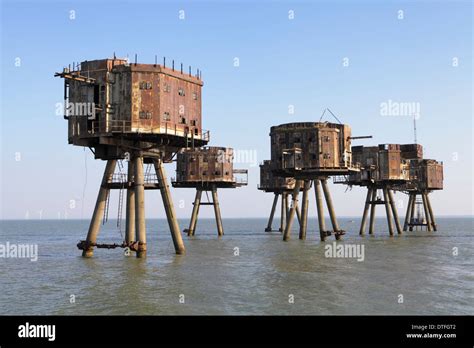 Red sands forts Thames estuary now abandoned Stock Photo - Alamy