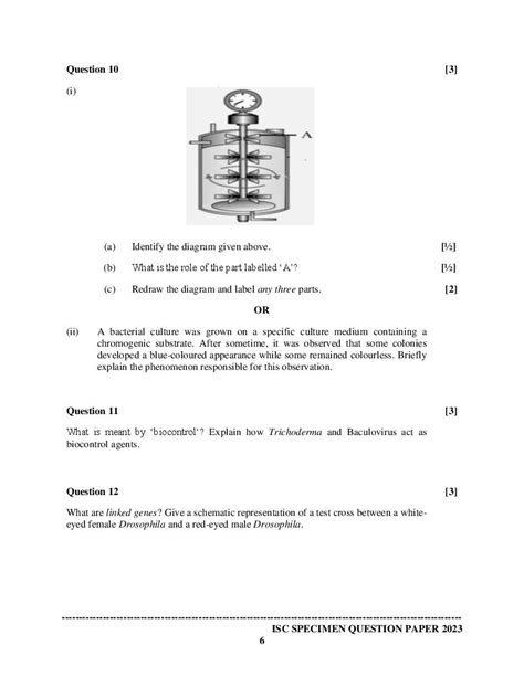 Isc Class Biology Specimen Paper All Book Solutions