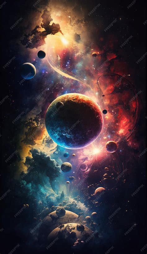 Papel De Parede Para Celular Universe Cosmic Foto Premium