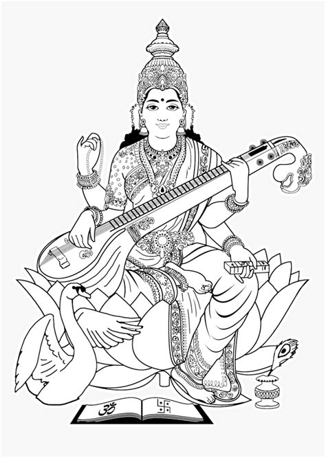 Saraswati Sarswati Maa Clipart Png Transparent Png Transparent Png