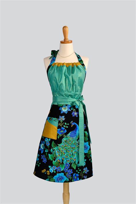 Cute Kitsch Retro Apron Asian Influence In A Handmade Full Womens