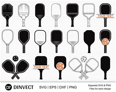 Pickleball Svg Pickleball Clipart Pickleball Silhouette Pickleball Vector Cricut Cut File