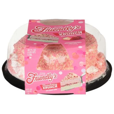 Friendly S Krunch Strawberry Ice Cream Cake Fl Oz Fred Meyer