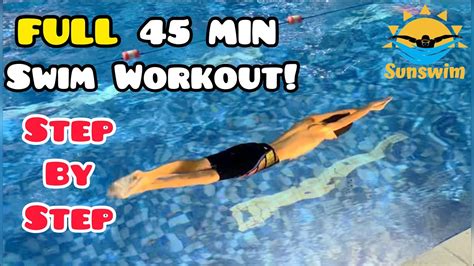 45min Full Swim Workout Step By Step 2000m Freestyle Backstroke Butterfly Breaststroke