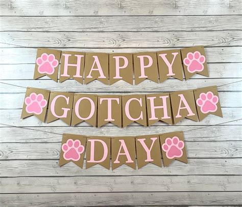 Happy Gotcha Day Banner Happy Adoption Day Banner Pet Etsy