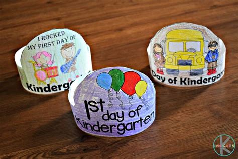 Free Printable First Day Of Kindergarten Hat Kindergarten First Day