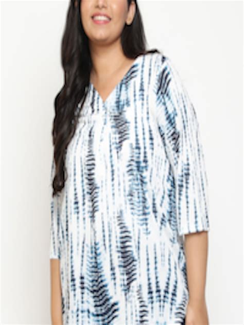 Buy Amydus Plus Size Tie And Dye V Neck Longline Top Tops For Women 23221714 Myntra