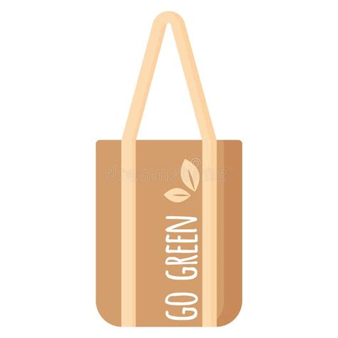 Vector Cartoon Empty Reusable Grocery Bag With Eco Quot For Heal Stock