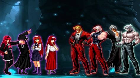 Kof Mugen Akiha Yagami Team Vs Rugal Bernstein Team Youtube