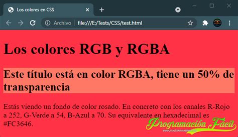 Los Colores Hexadecimales Rgb Rgba Hsl Y Hsla Curso De Css B Sico