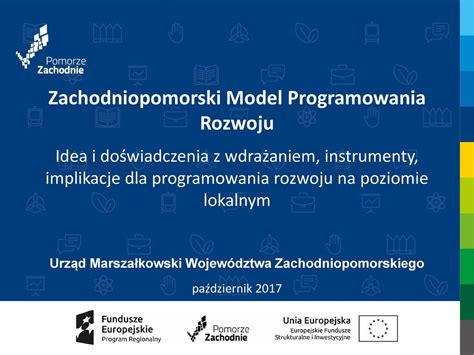 Urz D Marsza Kowski Wojew Dztwa Zachodniopomorskiego Ppt Pobierz