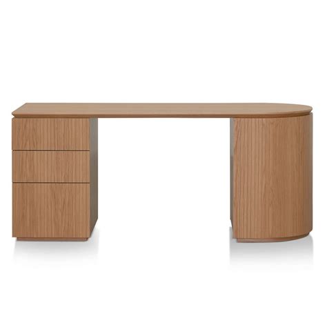 Left Drawer Office Desk - Natural Oak - Oak & Nordic