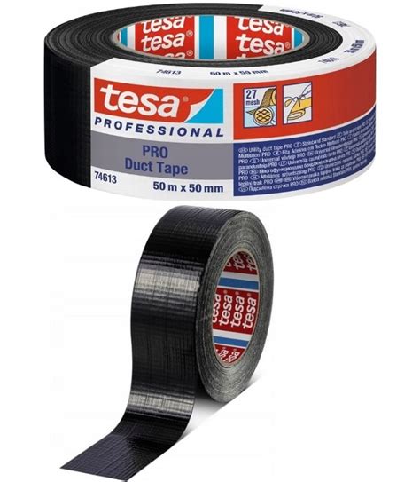 TESA TAŚMA NAPRAWCZA PROFESSIONAL DUCK TAPE 50m KLEJĄCA 50mm CZARNA