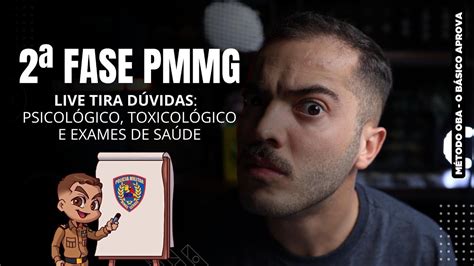 TIRA DÚVIDAS 2ª FASE SOLDADO PMMG psicológico toxicológico