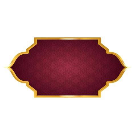 Luxe Gouden Set Arabische Islamitische Banner Titel Frame Tekstvak In