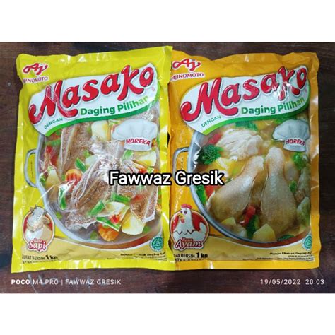 Jual Masako Sapi 1kg Masako Ayam 1 Kg Ajinomoto Bumbu Penyedap Rasa Kaldu Ayam Sapi 1 Kg